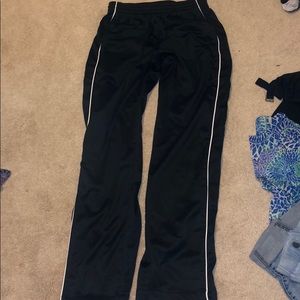 Black track cheer pant